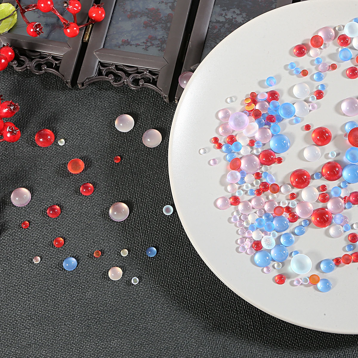 

New 20-50pcs/lot Fashion DIY Imitation Resin Cat's Eye Cabochon Beads for DIY Jewelry Findings Making 4Colors Jewelry Beads