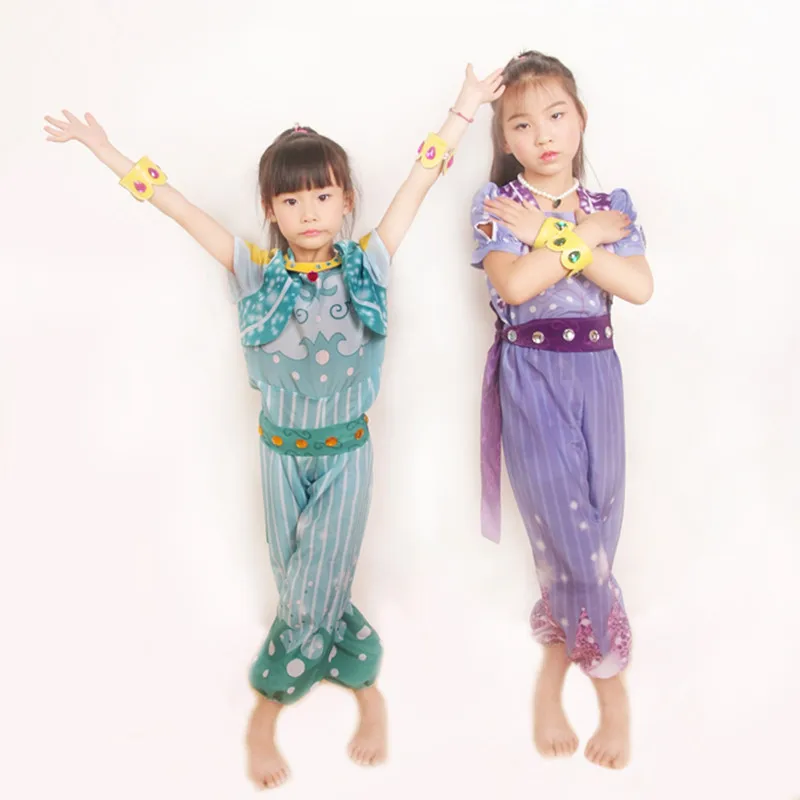 Костюм для косплея; комплект одежды для девочек из Шиммер и блеска; комплект одежды для дошкольников; костюм для девочек; костюм Шиммер и блеск