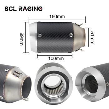 

Alconstar Motorcycle Parts Carbon Fiber AR Racing Exhaust Decal Back Cover Exhaust Pipe Muffler Silencer For NINJA250 Z750 Z80