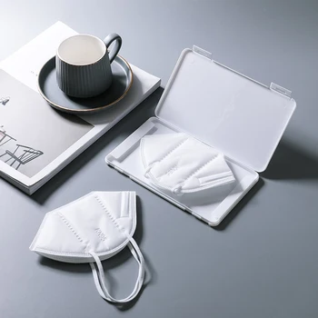 

3pcs Face Mask Storage Box Portable Mask Packaging Box Dustproof Disposable Mask Storage Case Plastic Mask Storage Folder