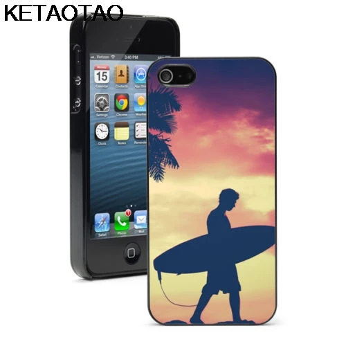 Чехол KETAOTAO с пальмами LA summer для samsung galaxy S4 S5 S6 S7 S8 S9 S10 edge Note, мягкий ТПУ резиновый силиконовый чехол - Цвет: Коричневый