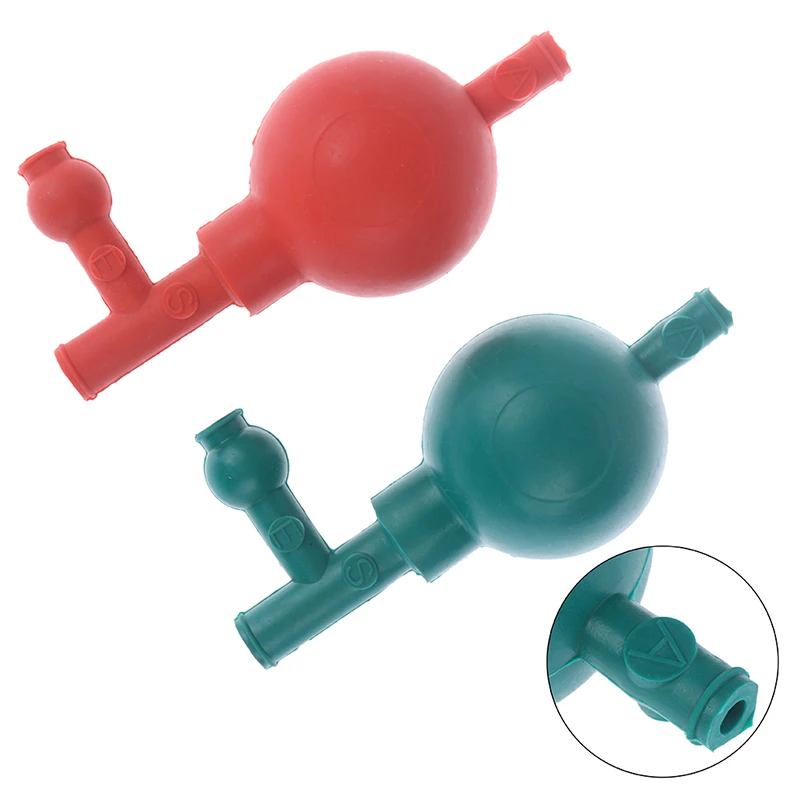 

Lab Professional Rubber Suction Bulb Safe Pressure Quantitative Pipette Filler 3 Valves Lab Equipment Red/Green