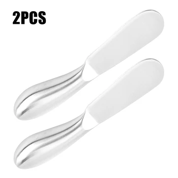 

2pcs Portable Home Kitchen Tool Cheese Spreader Party Stainless Steel Slicer Butter Cutter Ergonomic Handle Easy Clean Cake Jam