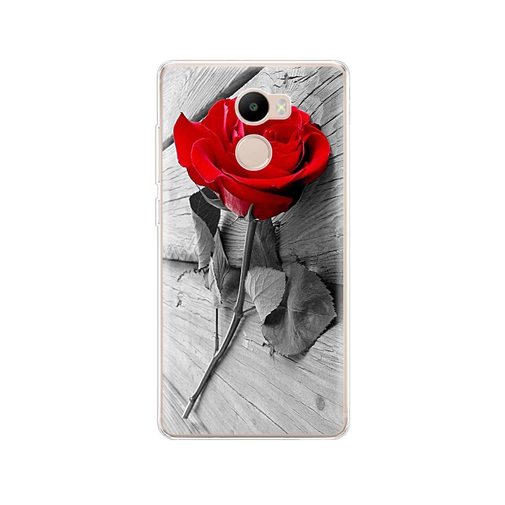 Soft TPU Cases For xiaomi Redmi 4 Case Cover Silicon phone Cover For Redmi 4 Case shell Phone case transparent coque Cat flower xiaomi leather case custom Cases For Xiaomi