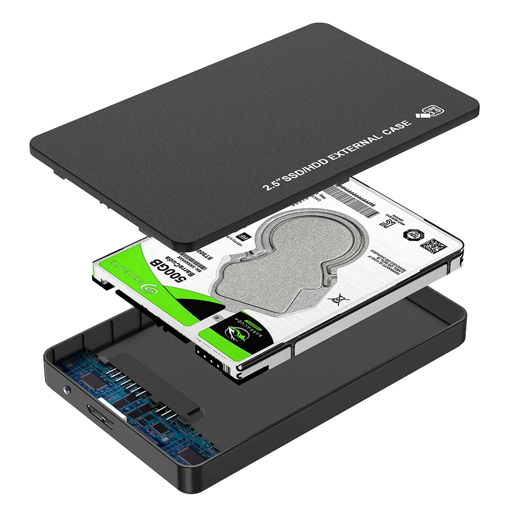 Rocketek чехол для жесткого диска 2,5 дюймов SATA для USB 3,0 SSD адаптер Коробка для жесткого диска внешний корпус для жесткого диска для ноутбука ПК настольный компьютер
