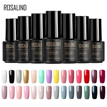 

ROSALIND Nail Gel Polish 7ml Hybrid Nail Primer UV LED Lamp Gel of Nails Soak Off Semi Permanent Nail Art Manicure Gel Varnish