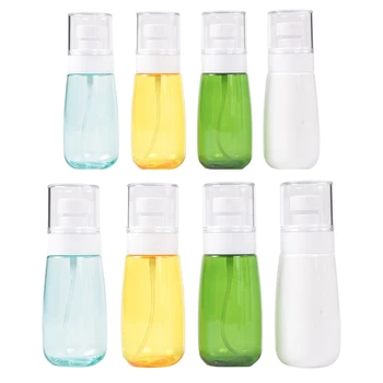 

4 Pack Ran Color Fine Mist Spray Bottle PETG Empty Clear Refillable Travel Essences Rose Water Mister Container