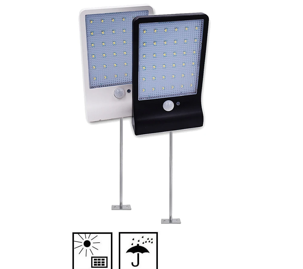 

Metal poles Upgraded 48 leds Solar Light With 3 Modes 7 Color Remote Control Waterproof Motion Sensor Lamp Lights For Outdoor Ga