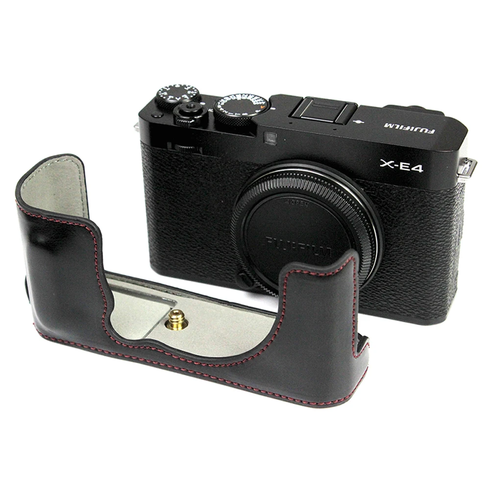 Bolsa da Câmera de Couro do Plutônio Case de Couro Capa de Sapata Botão do Obturador Micro Único Fuji Xs10 Xt3 Xt2 Xt10 Xt20 Xt30 Base Quente Xt4 Xe4 - Image 6