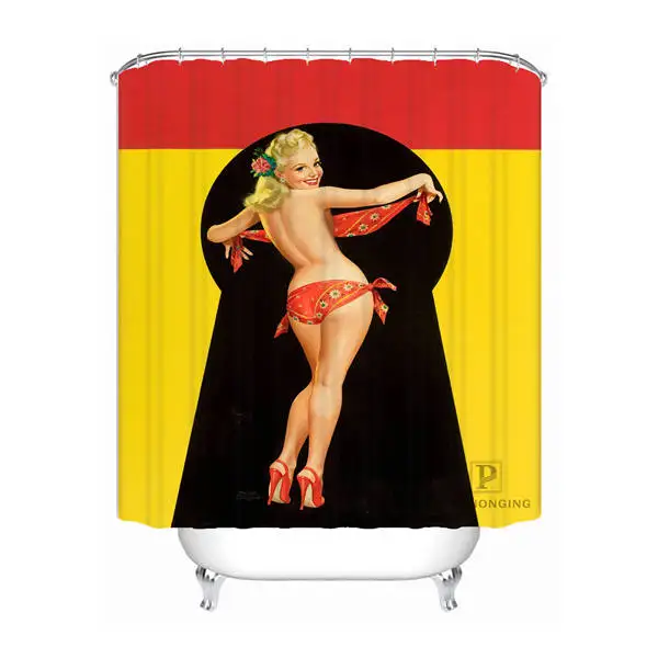Shower Curtain Ванна Шторка для ванной персонализированные булавки Up Gril с домашний Декор автомобиля занавеска для душа водонепроницаемые тканевые Крючки#180417-01-65 - Цвет: Shower Curtain