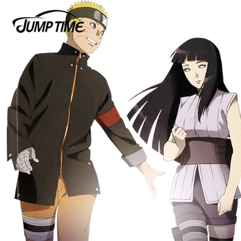 

JumpTime 13cm x 12.9cm Naruto Anime 3D Car Stickers Uzumaki Naruto Hyuuga Hinata Render Decal Window Car Styling Accessories