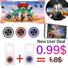 2 шт круглый игровой джойстик для мобильного телефона рокер металлическая кнопка PUBG контроллер с присоской для iphone Android планшет