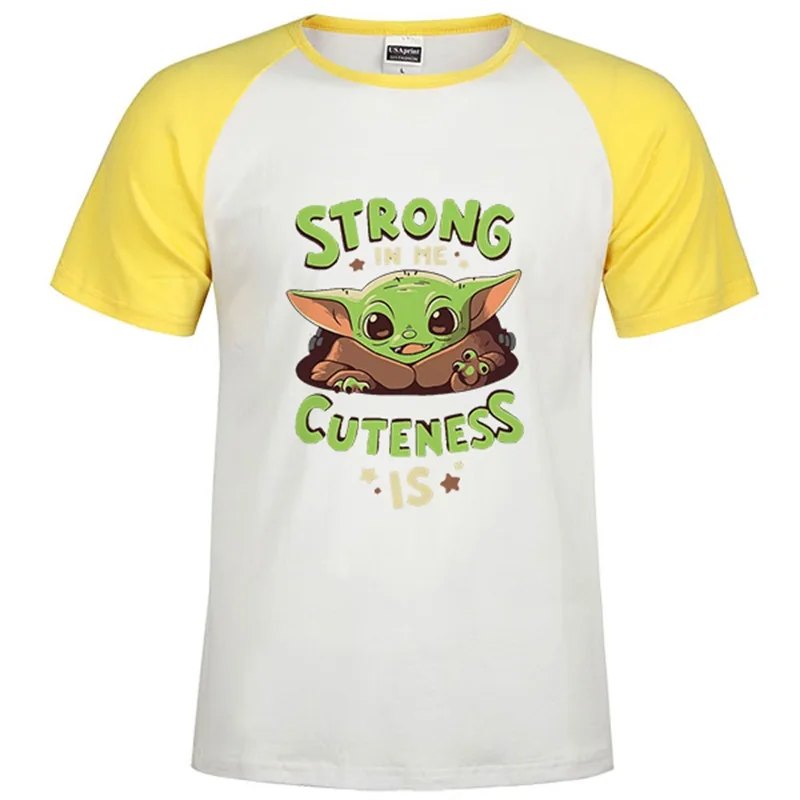 Kawaii Baby Yoda Mandalorian футболка уникальный город хлопковая Мужская с коротким рукавом