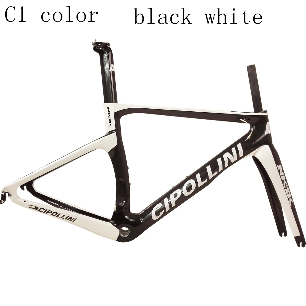 Топ Cipollini NK1K T1100 3k гоночная карбоновая рама для дорожного велосипеда V тормоз обода дисковый диск велосипедные рамы сделано Тайвань DPD XDB корабль - Цвет: C1 color