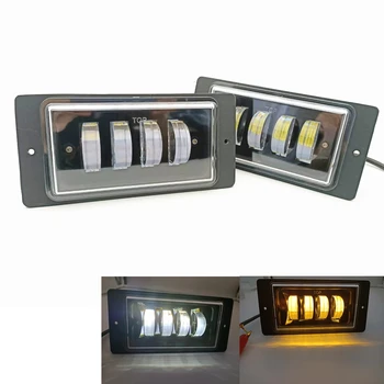 

1pair Aluminum 40W 3000K 6000K white amber Led Fog Light fog Passing Light for lada 2110 -2117 cars front fog Lamp