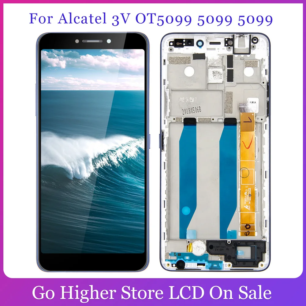ЖК дисплей в сборе для Alcatel 3V OT5099 5099Y 5099U 5099D 5099 сенсорный экран дигитайзер замена