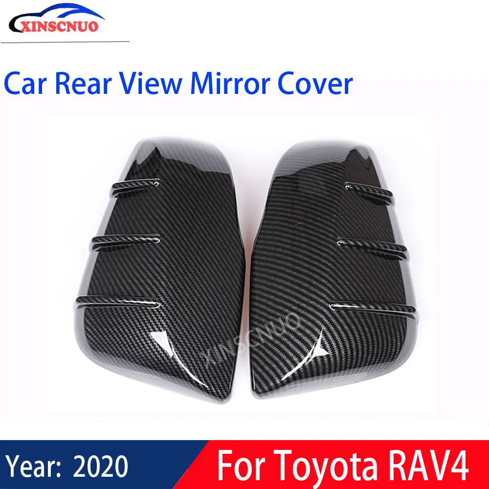 

XINSCNUO 1 Pair Car Rear View Mirror Cover For Toyota RAV4 2019 2020 Mirror Covers Caps Replacement