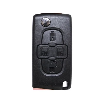 

IperChiavi ICIT18 remote key Shell 4 buttons with blade HU83 battery on without Transponder chip for Peugeot Citroen Be