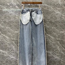 Новинка года; сезон осень-зима; женские уличные джинсы с отворотами; 1220