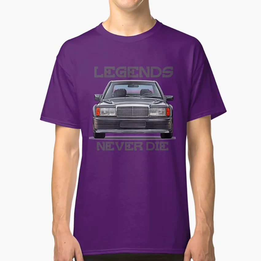 Фиолетовый Футболка W201 Legends Never Die 190 e 190e mercedes evo 190evo w201 evo w201 w 201 w201 подарок w201 - Цвет: Фиолетовый