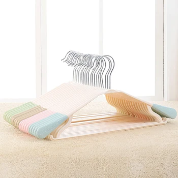 

10pcs Plastic Kids Coat Hangers for Trousers Underwear Skirt Bra Wide Clothes Hangers No Slip Clothes Laundry Drying Rack