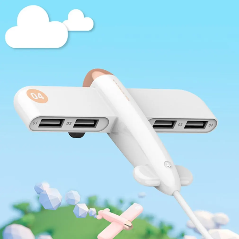 Креативный сплиттер самолета один на четыре Usb сплиттер Usb кабель для передачи данных концентратор Usb расширитель данных профессиональный