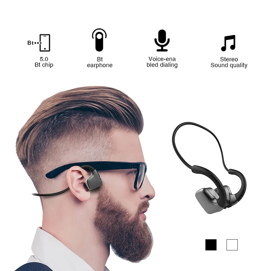 R9 костной проводимости гарнитура Bluetooth 5 0 беспроводные наушники спортивные с