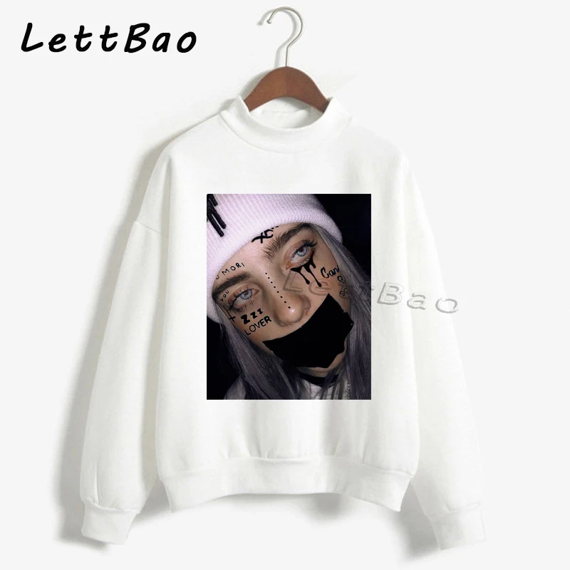 5 Billie Eilish толстовки свитер уличная Эстетическая Готическая Moletom Feminino Ullzang Harajuku на заказ Женская толстовка Femme 90s - Цвет: 5
