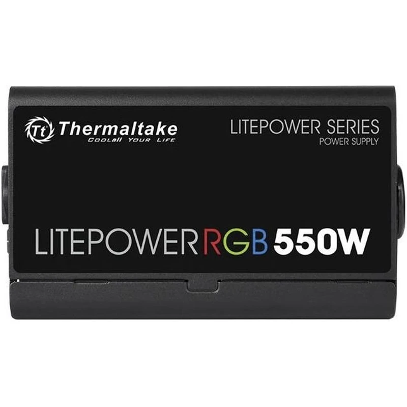 Блок питания Thermaltake ATX 550W Litepower RGB 550(24+4+4pin) APFC 120mm fan color LED 5xSATA RTL