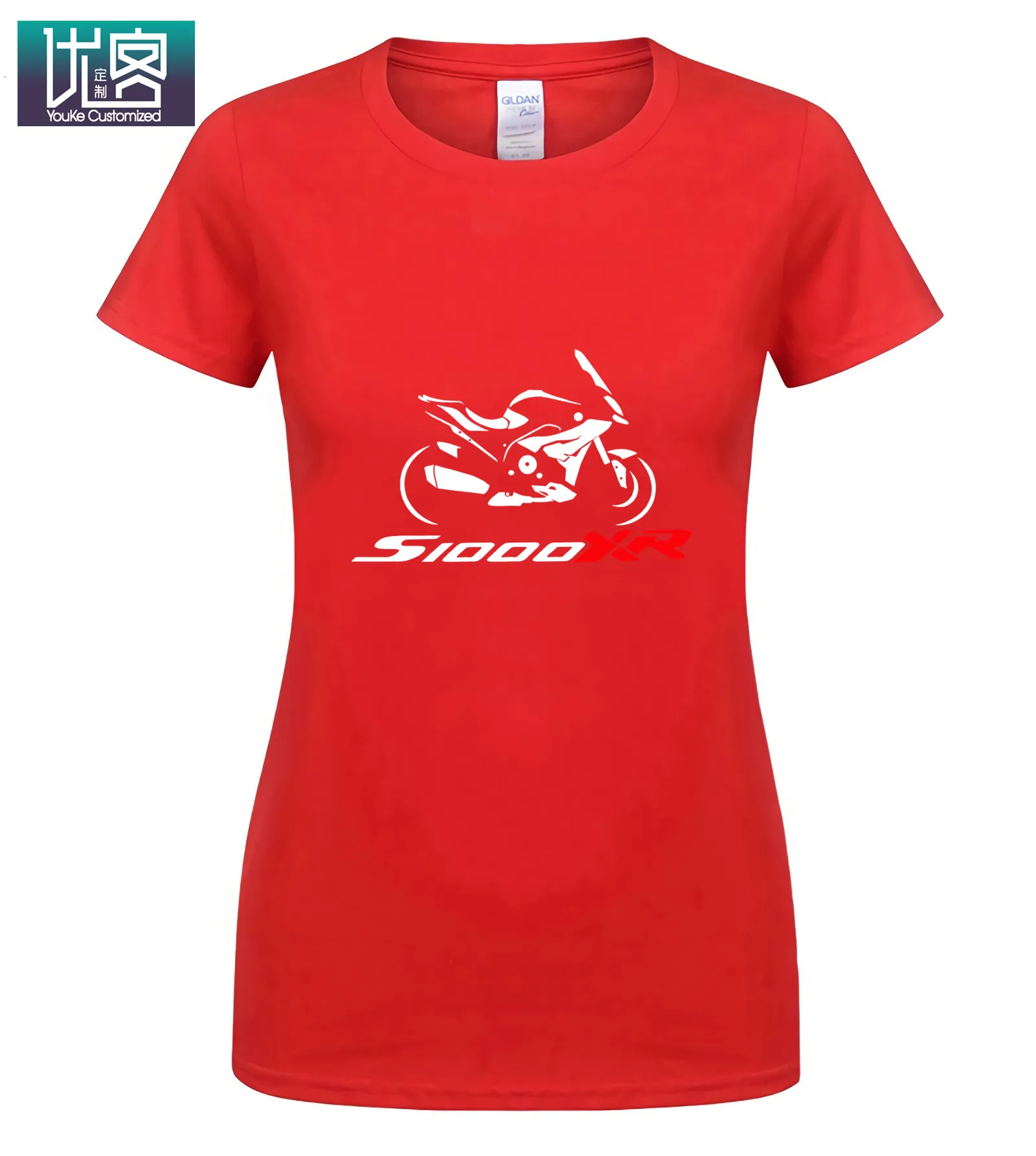 T-Shirt Shirt motorcycle s1000xr tshirt S 1000 XR shirt Humor Tee Shirt Cotton Tops Graphic Clothes Popular T-Shirt - Цвет: women red