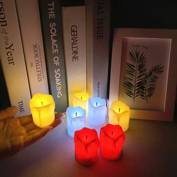 

1PC LED Simulation Candle Tear Electronic Light Marriage Proposal Confession Romantic Atmosphere Layout Props