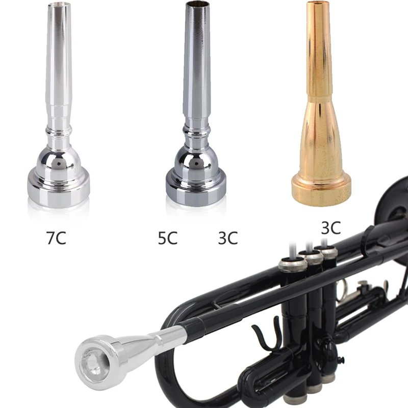 Music Trumpet Mouthpiece 3C/5C/7C Silver For Student Alloy High quality