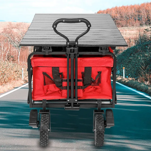 Kültéri Kemping Összecsukható Szállítási Kocsi Hordozható Nagy Kapacitású Bevásárló Otthoni Kerti Többfunkciós - Image 3