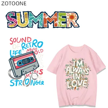

ZOTOONE Iron on Letter Patches for Kids DIY LOVE Stickers for SUMMER Clothing Big Patch Heat Transfers Bag Clothes Appliqued D