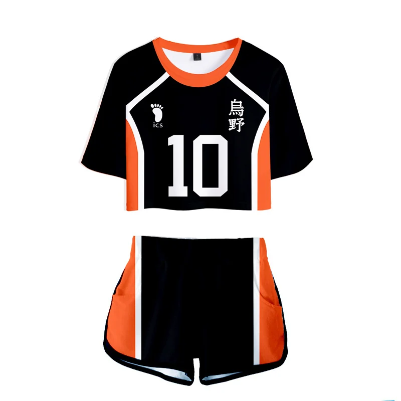 Cosplay&ware Anime Haikyuu Cosplay Costume Hinata Shoyo Shirt Shorts Nishinoya Yuu Sports Karasuno Koukou High School Volleyball Club Women -Zentai shop online H9f0fc8c24ce04b1cbc303ccfcfb96182F.jpg