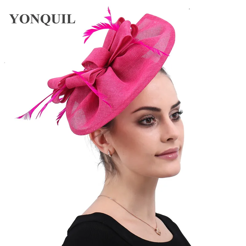 Женская krnducky церковная Мода millinery cap чародейные Свадебные шапки заколки Элегантные женские перьевые аксессуары для волос с повязкой на голову