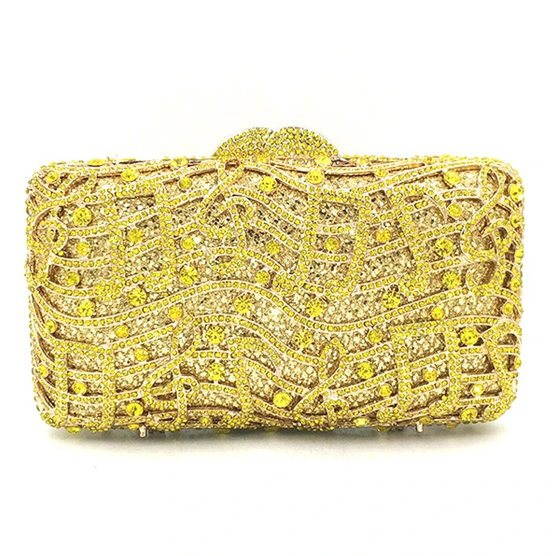Yellow clutch bags for weddings Clearance