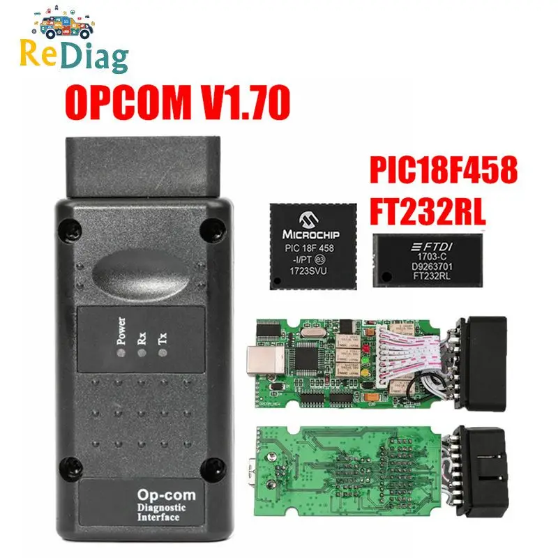 OP COM для Opel V1.70 OBD2 OP-COM автомобильный диагностический сканер Real PIC18f458 OPCOM для Opel автомобильный диагностический инструмент флэш-прошивка