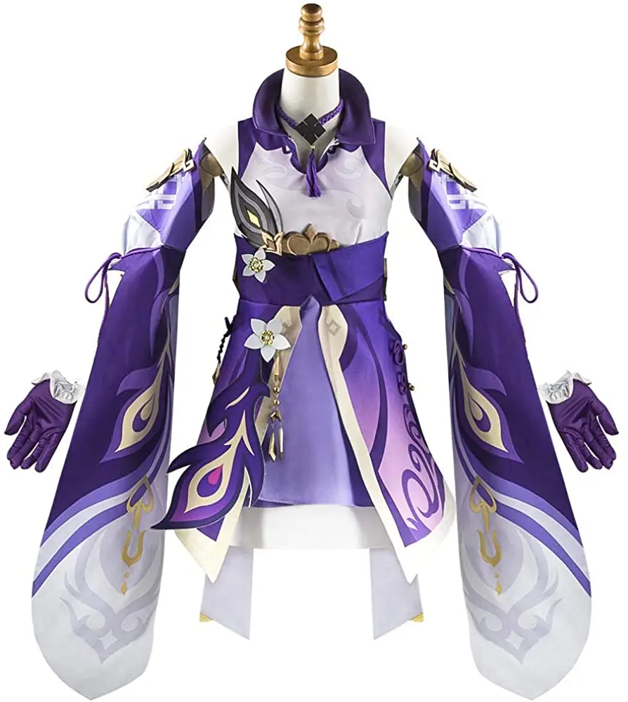   Genshin Impact Keqing ڽ ǻ Ƽ ִϸ̼  Genshin Impact Ke Qing Cosplay Dress Outfit