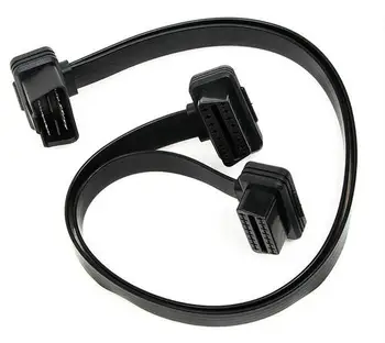 

5pcs/lot! Free shipping OBD2 OBD II 16 Pin to 16 Pin 1 Male to Dual Female Extension cable, OBD Flat Cable 16Pin to 16 Pin