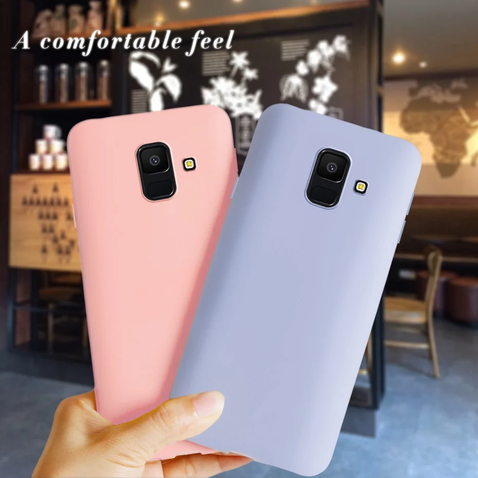 Чехол для телефона Samsung Galaxy A6 2018 Plus Мягкая силиконовая матовая задняя крышка из