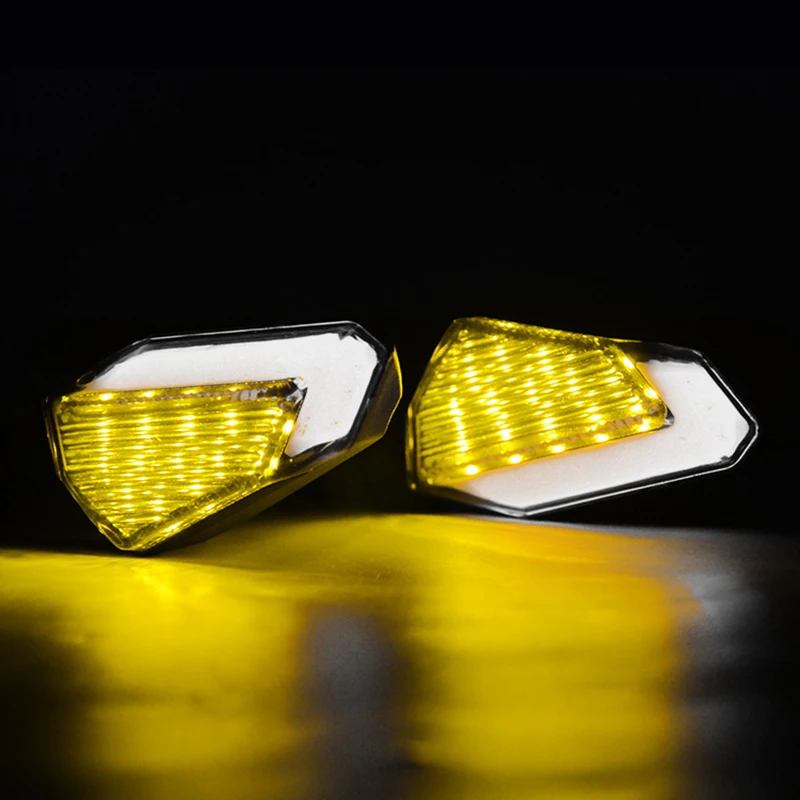 

2pcs Motorcycle Turn Signal Light Daytime LED Moto Signals Light Indicators Universal Warning Blinker Amber Flashers