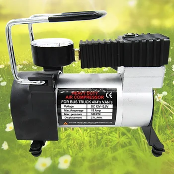 

Portable Car Tire Pump Air Compressor Inflator 12V For Truck Motorcycle Playing the Function of Emergency Relief