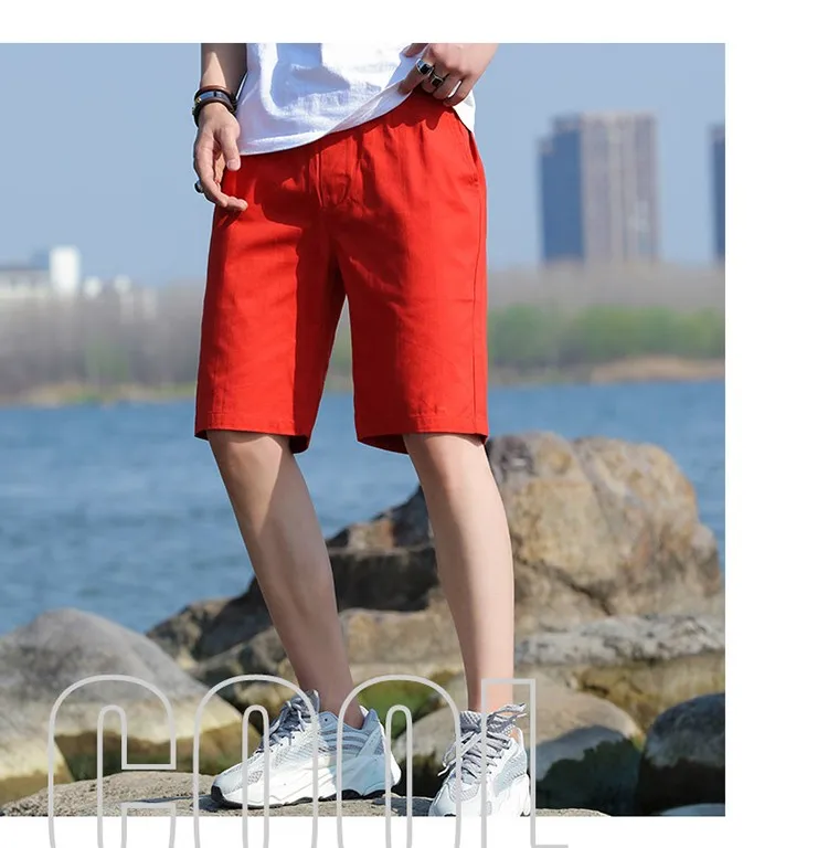 Men's Shorts Knee Length Pants 2021 Summer New Cotton Loose M-5Xl Breathable Fitness Running Casual Sports Beach Pants Men best men's casual shorts