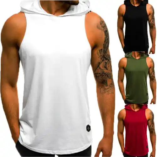 Plain sleeveless hoodie Outlet
