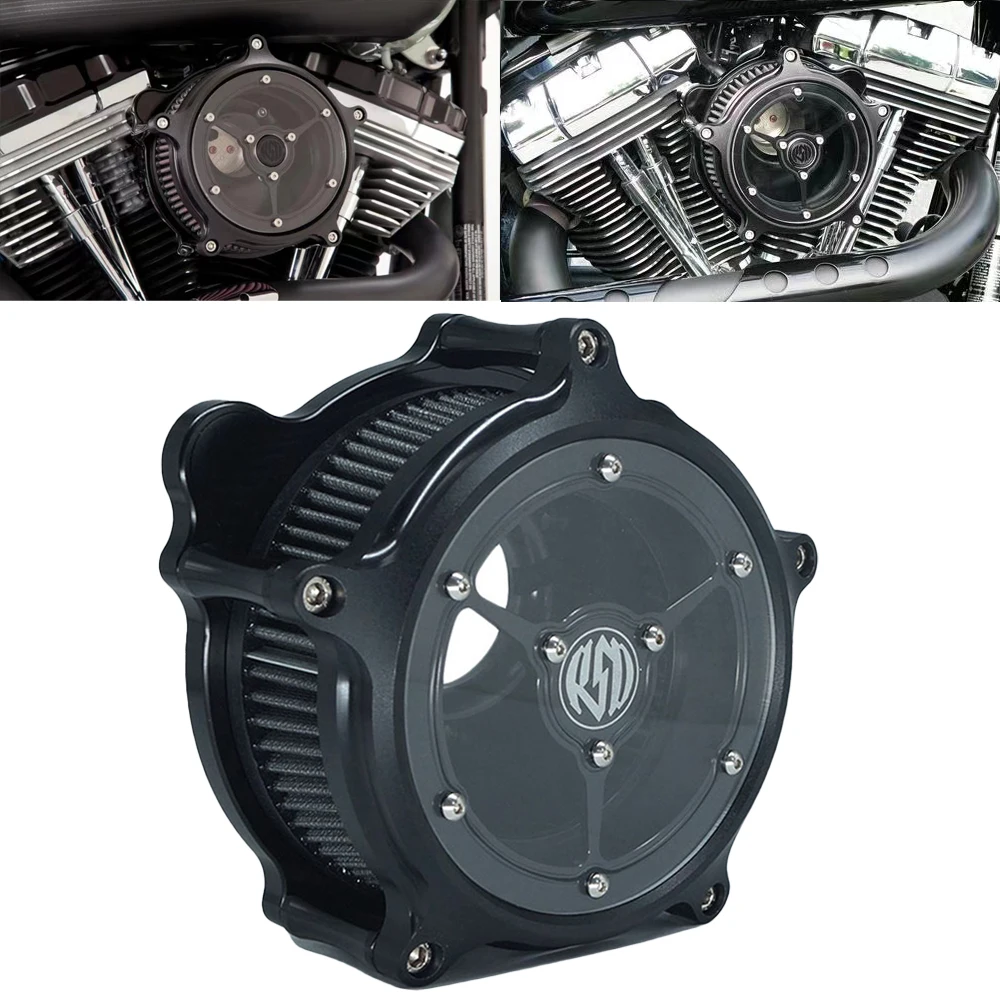 RSD Clarity Air Cleaner Matte Black Intake Filter For Harley Sportster Iron 1200 Dyna Softail FLSTF Fat Bob Touring FLHT FLHTC | Автомобили