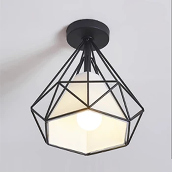 

Industrial Nordic Style Ceiling Light Rustic Loft Led Ceiling Lamp Lampe Plafond Iron Cage for Living Room Home Decor Luminaire