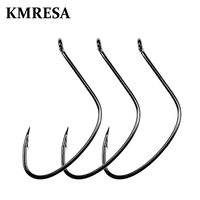 50Pcs 37753 Fishing Hooks High Carbon Steel Wacky Weedless Worm