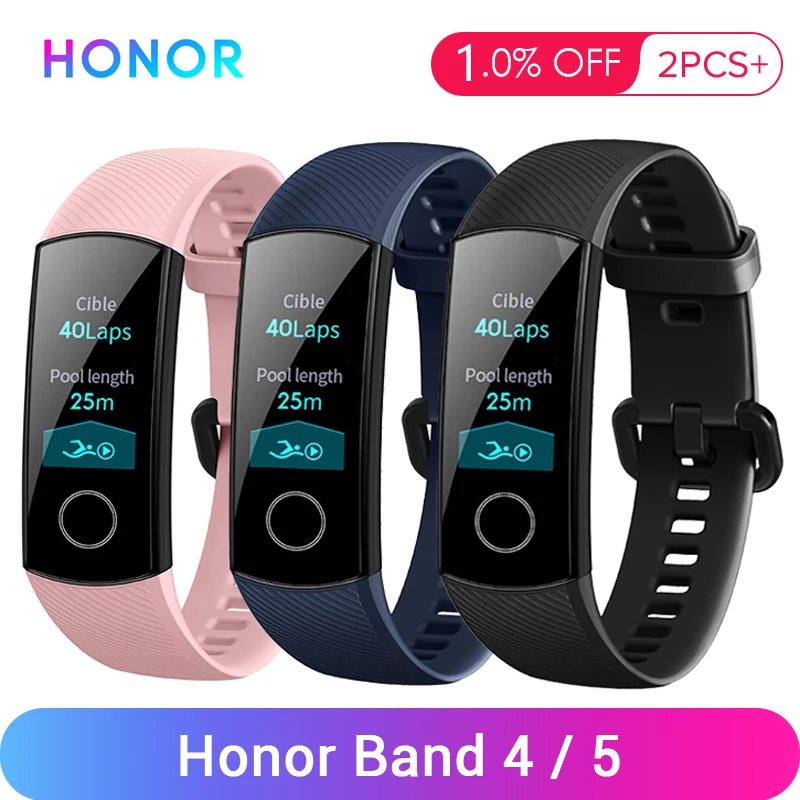 Honor Band 4 5 Смарт Браслет фитнес браслет трекер Водонепроницаемый в реальном