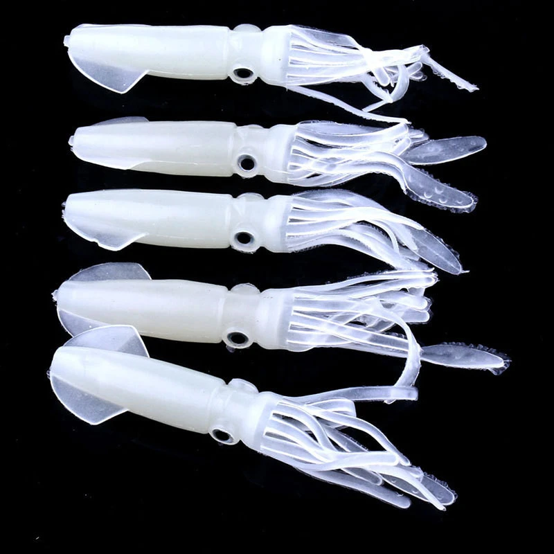 Fishing Lure 3Pcs/Lot 9cm 8g Luminous Octopus Skirt Swimbait Artificial  Jigging Soft Bait Minnow Peche Wobbler Carp Tackle